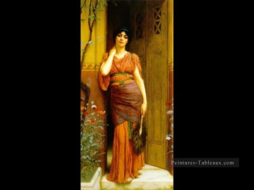  dame tableau - la porte de jardin 1901 néoclassique dame John William Godward